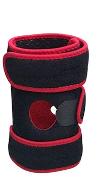 Гимнастический спортивный фитнес наколенники Поддержка коленной чашечки защитные силиконовые серьги противоскользящие компрессионные баскетбольные футбольные пружины, фиксатор - Цвет: Red