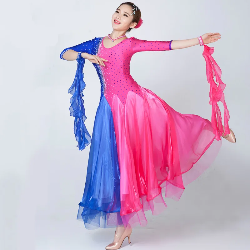 Standard Ballroom Dress Women New 2 Color Waltz font b Tango b font Dancing Skirt Adult