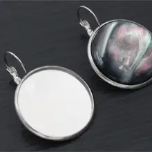 Никогда не выцветает) 25 мм 10 шт. нержавеющая сталь Французский рычаг задняя серьги пустой/База подходит 25 мм Стеклянные Кабошоны, buttons-L5-10