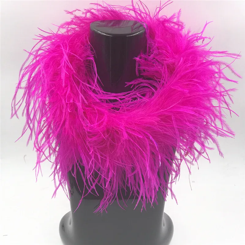 2m Natural Ostrich Feather Fluffy Feather Boa Dyed Marabou Feather Boa