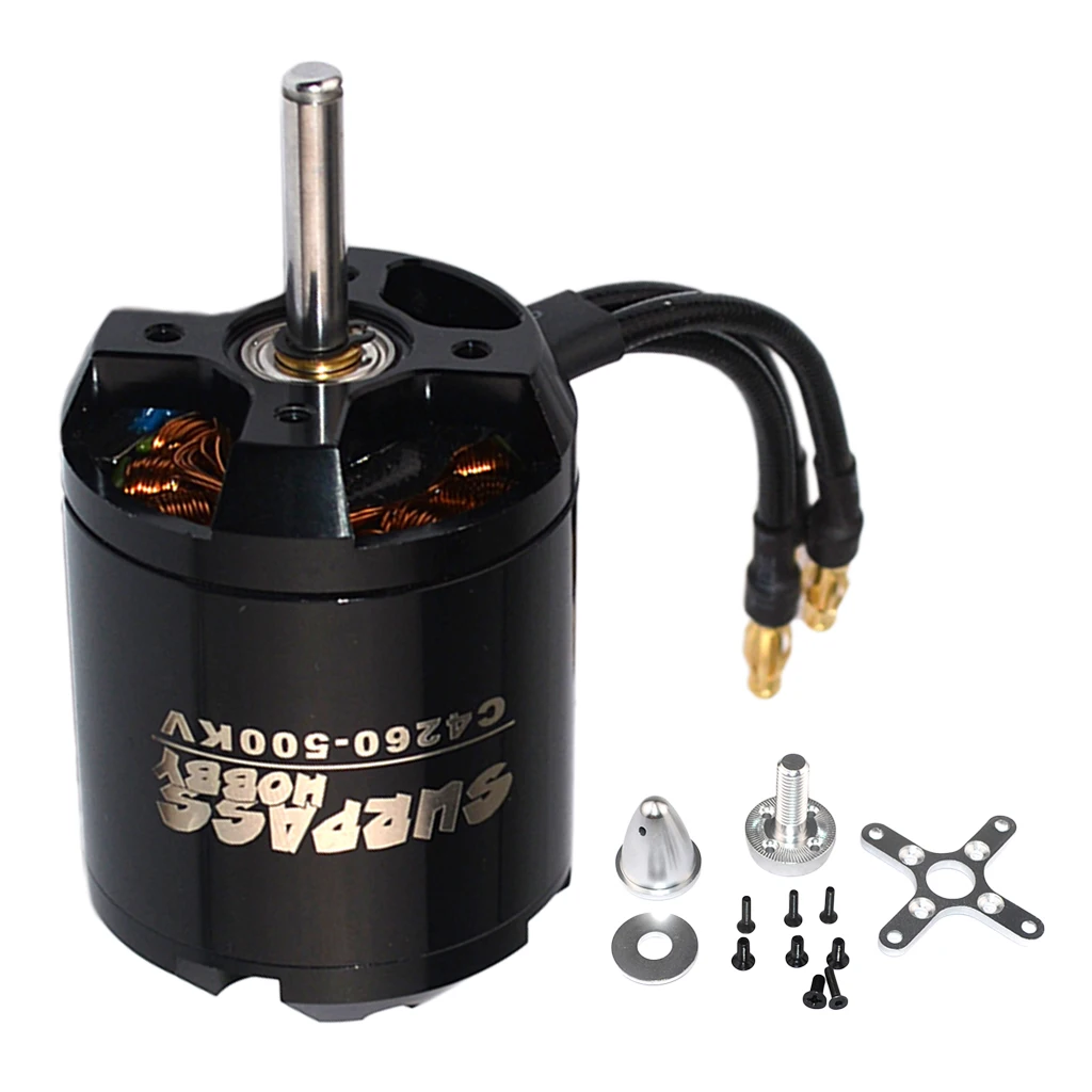

Aluminum Alloy C4260 500KV Brushless Outrunner Motor for RC Airplane Accessoeies