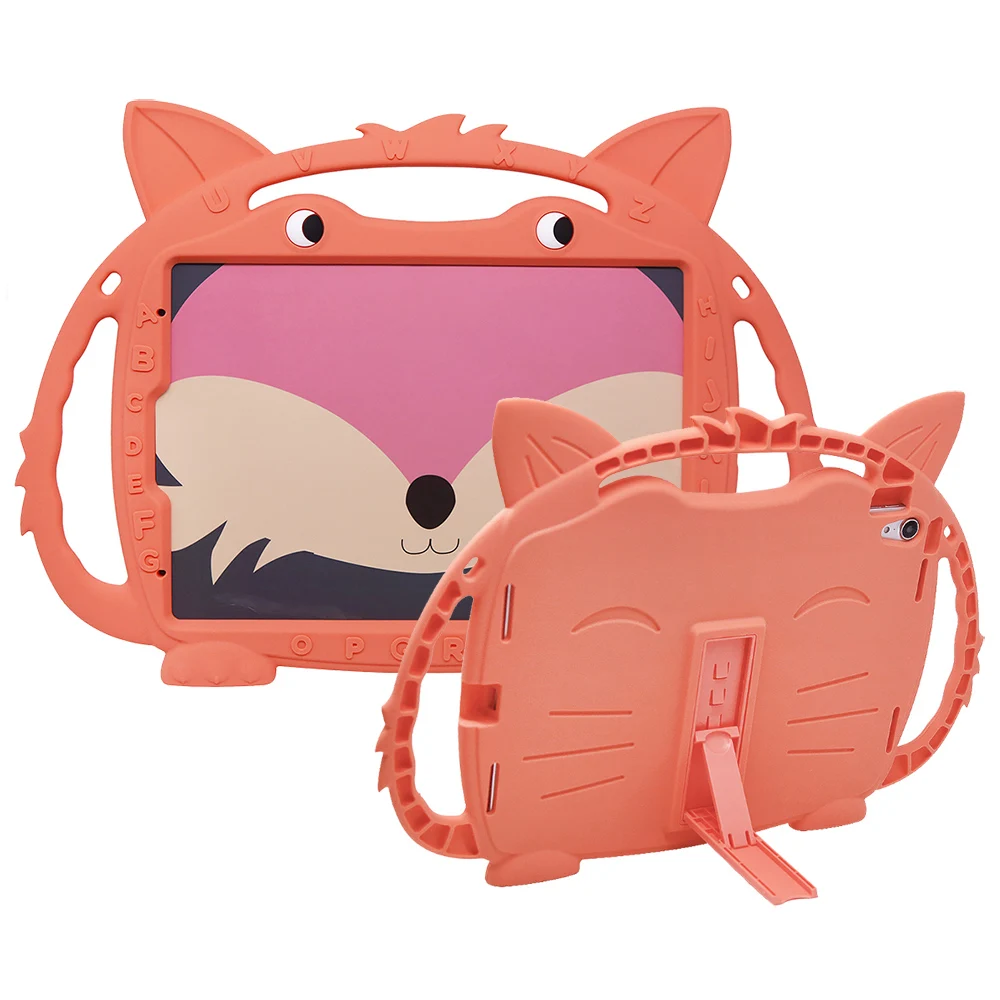 

Kids Shockproof Stand with Case For iPad Pro 11inch Cartoon Fox Children Safe Silicon Protect Case For inch Tablet Stand Cover