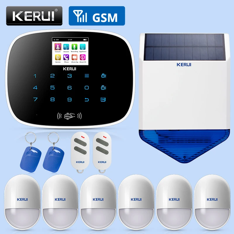 

KERUI G19 GSM Wireless Alarm Systems Security Home Motion Sensing Alarm Remote Control Siren Safety Device Kit