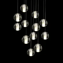 Z Modern Crystal Chandelier Lights Fixtures DIY Magic Globes Ball Lamps Loft Meteor Shower LED G4 Light With bubbles AC110-240V
