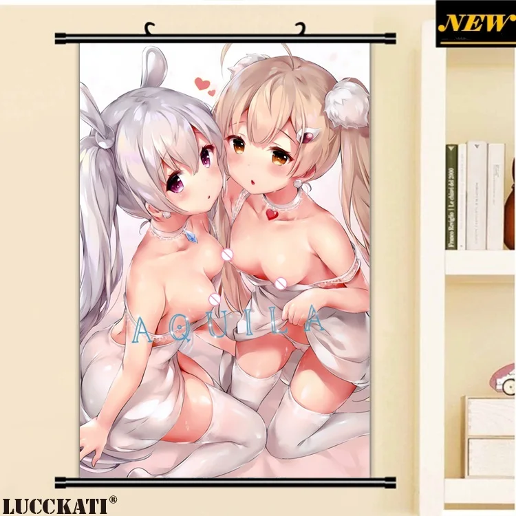 40X60 см Azur Лейн Bilan Hangxian голые соски без бюстгальтера сексуальные лоли мокрые