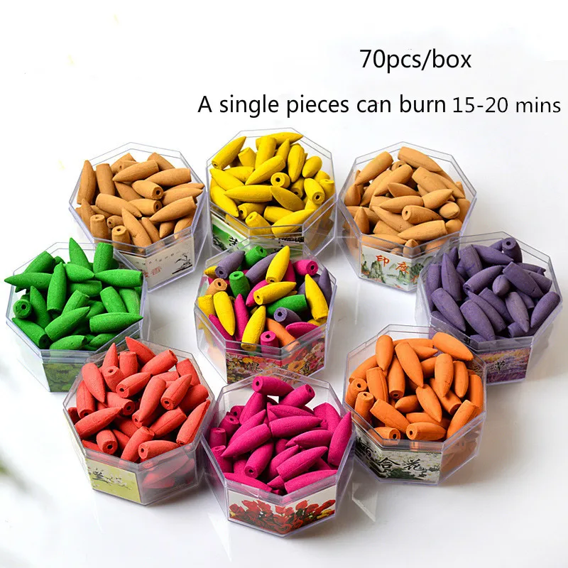 

3.5cm Big Cones Backflow Incense Bullet Backflow Incenses Sandalwood Rose Jasmine Multiple Choices Tower Incense 15-20 Minutes