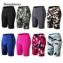 Женские компрессионные Йога облегающие ночные светоотражающие с высокой талией эластичные короткие женские узкие шорты