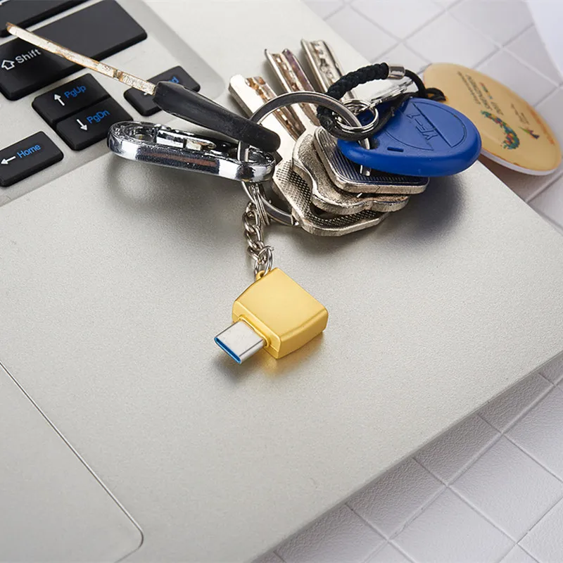 USB 3,1 Тип C интерфейс OTG из крючок из цинкового сплава преобразователь OTG для samsung Galaxy Note8 S8 плюс huawei P9 LG с цепочкой