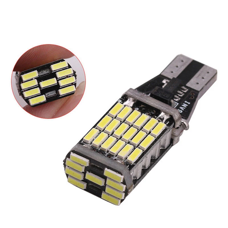 45*4014SMD LED Backup LED Light Bulbs Reverse Lamp DC 12-24V 6000K 10pcs T15 W 1200LM CANBUS Durable Practical