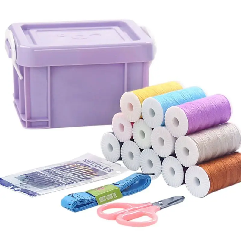 DIY Sewing Box Multi function Travel Sewing Kit Needle Thread Threader