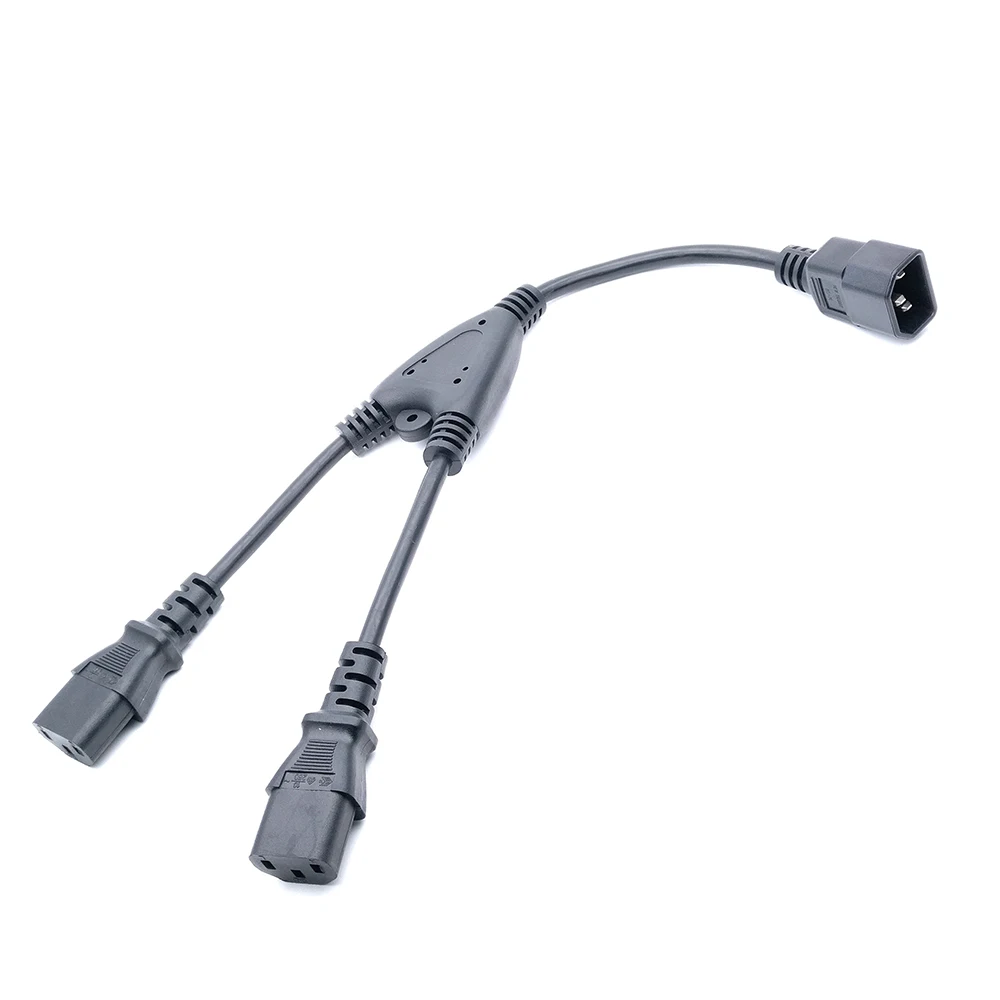 

High Quality IEC 320 C14 Male to 2 x C13 Female Y Splitter Cable About 0.32M 1 pcs