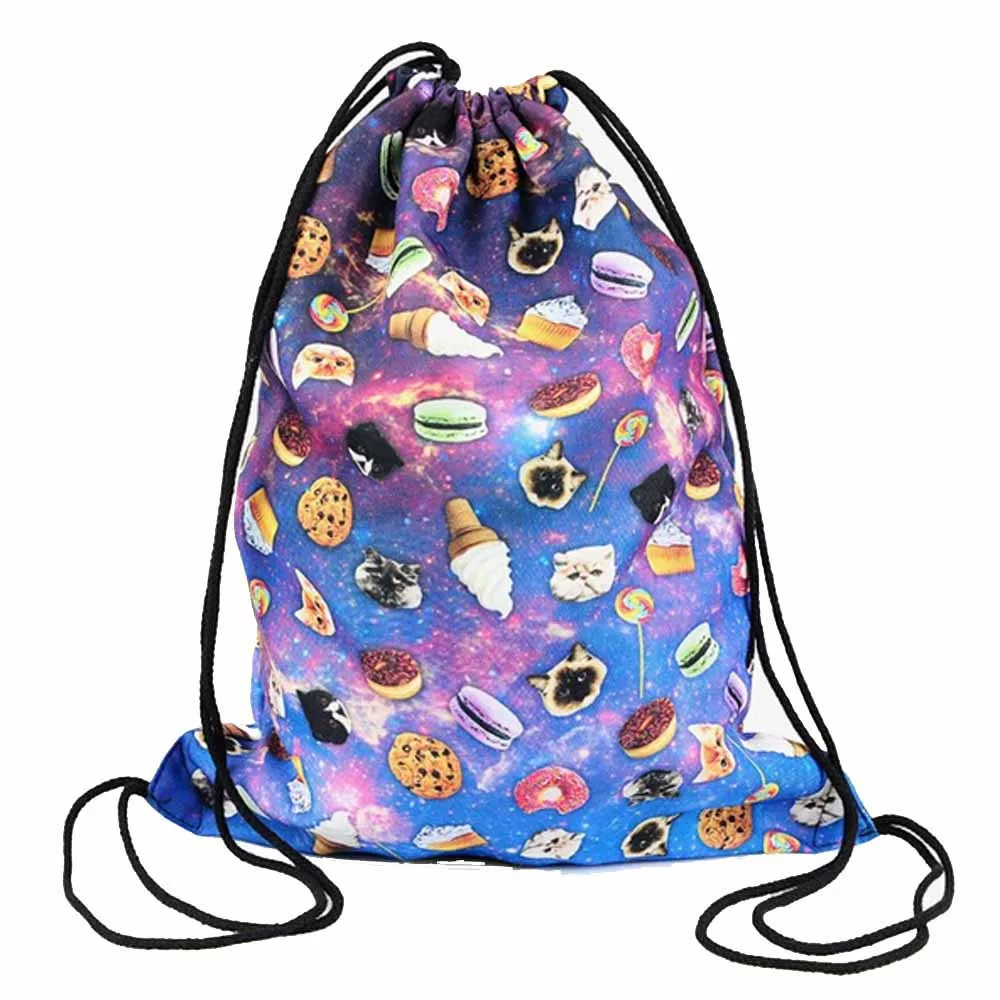 Рюкзак для женщин 2018 mochilaFashion унисекс Emoji рюкзаки 3D Сумка на шнурке с рисунком zainetto donna
