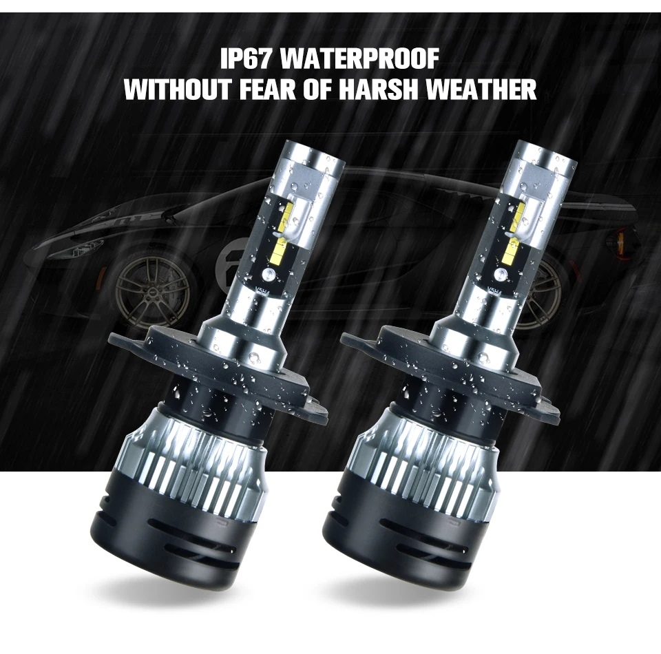 2PCS 6500K H11 LED H7 H4 LED H15 H3 9005 9006 HB3 HB4 Auto Car Headlight Bulbs 50W 10000LM Car Styling 12V CSP Chip MINI series (7)