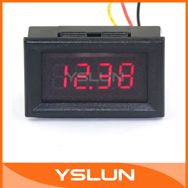0.36" 4 Digits Red LED Digital Auto Gauges Voltmeter DC 0 33V 12V DC Volt Meter Panel Tester