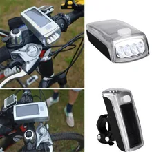 USB Rechargeable 4 LED bike Light Front Bicycle Cycling Solar Headlight Front Head Light Built-in battery A30