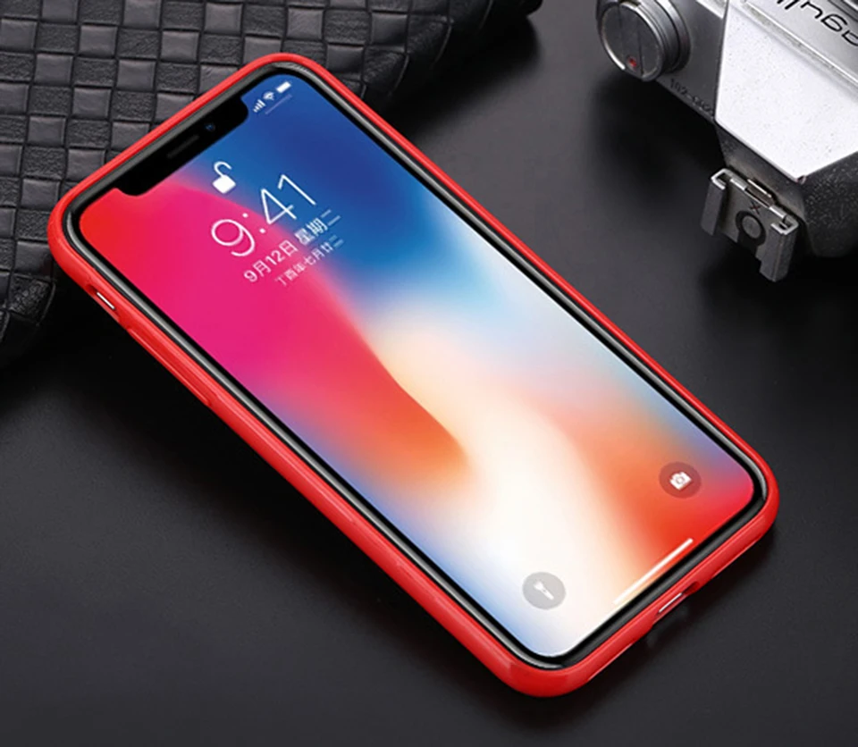 Tendway Phone case for iphone 78X Tempered Glass Case Cover Transparent Funda for iphone 56 Accessories (14)