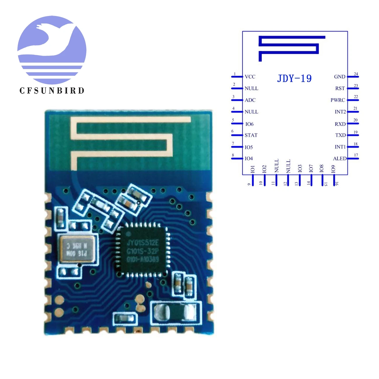 

JDY-19 Ultra-low Power Consumption Bluetooth 4.2 BLE Module