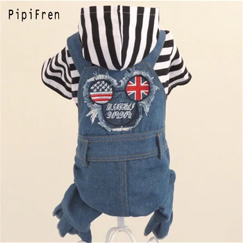 

PipiFren Autumn Spring Small Dogs Overalls Jumpsuit Cats Dog Clothes Costume For Pets Pajamas Costume vestiti per cani perros