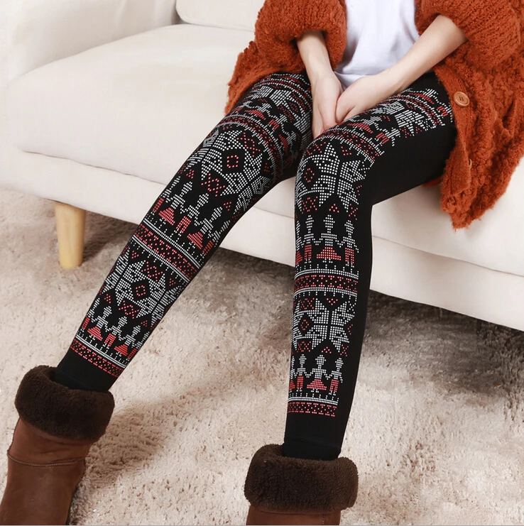 Thick Plus Size Women Leggings 2016 Winter Warm Legging Pants Black