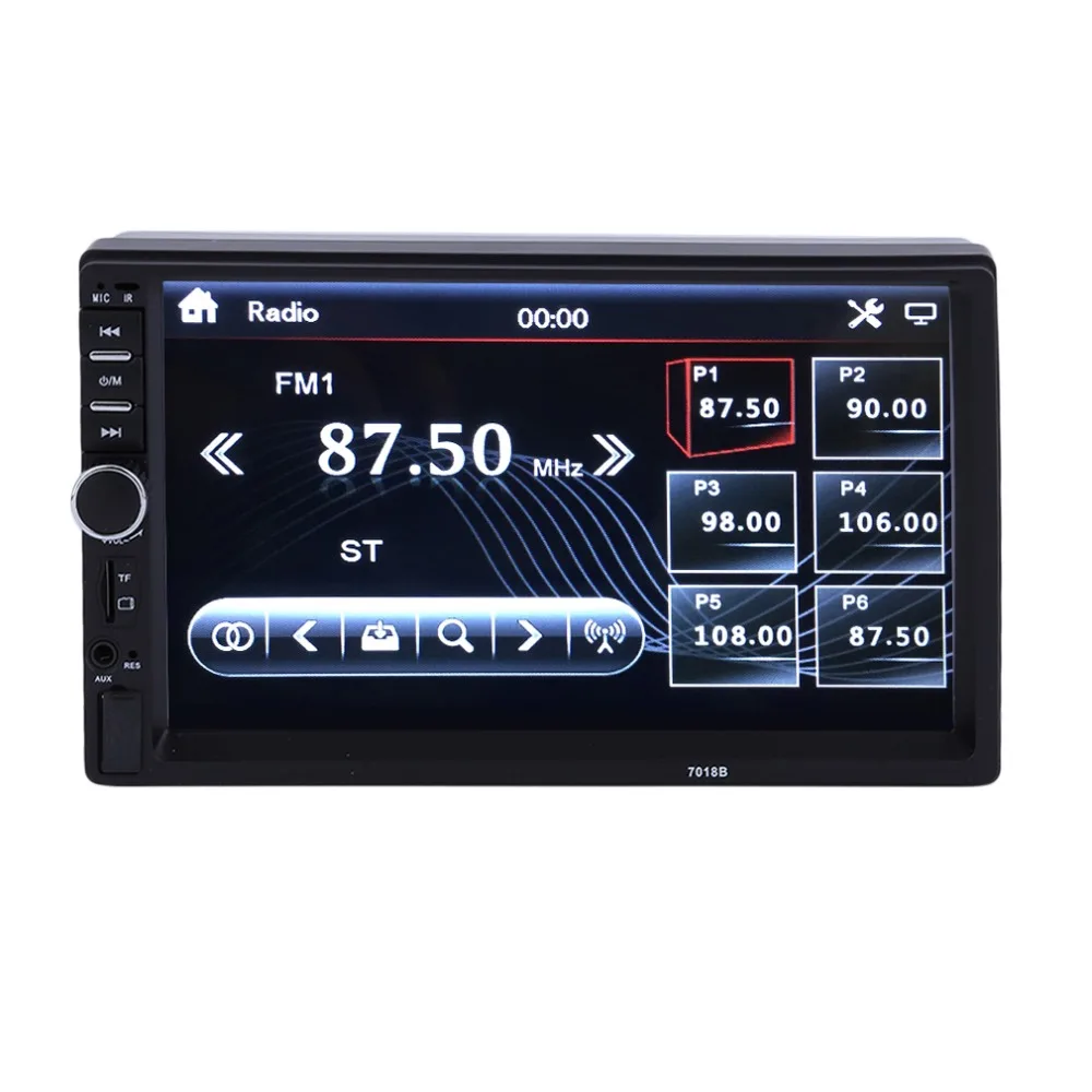 

7 Inch LCD Touch Screen 2 DIN In-Dash Bluetooth Car Auto Vehicles DVD Player Stereo FM Radio Music MP3 Player UK Plug 7018B