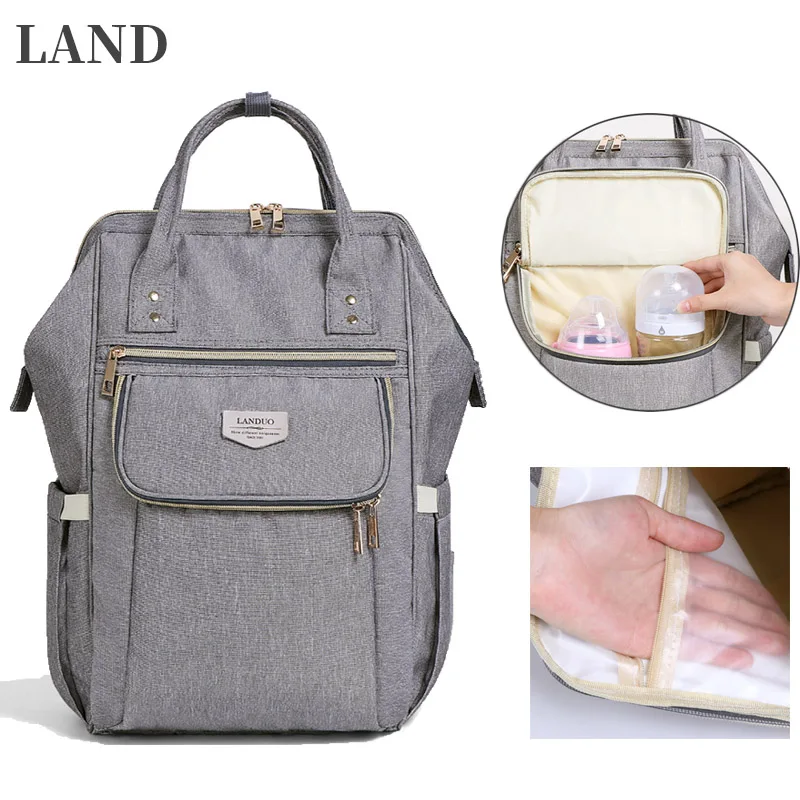 

Upgraded Version Land Diaper Bag Multifunction Maternity Bags Baby Mummy Travel Backpack Large Capacity Mom Backpack