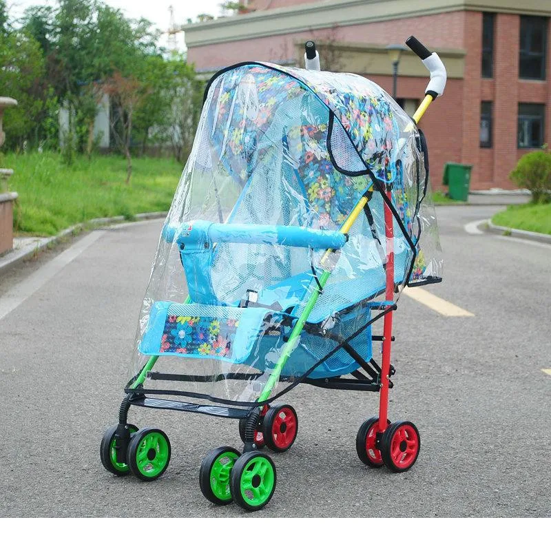 Новинка года красивый пейзаж для детей перевозки на молнии дождевик, малоенькая прогулочная коляска раскладывается в Лежачую дождевики для малышей капюшон для коляски дождь чехол