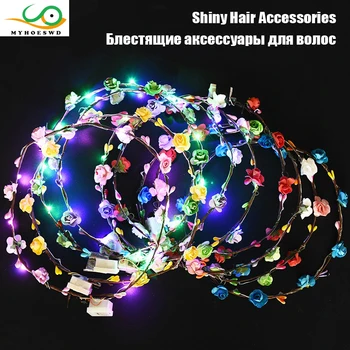 

MYHOESWD 3 pcs/lot Hairpins Light Up LED Hair Party Luminous Toys Beach toy for Girls Weeding Decoration for Flower Hair Wreath
