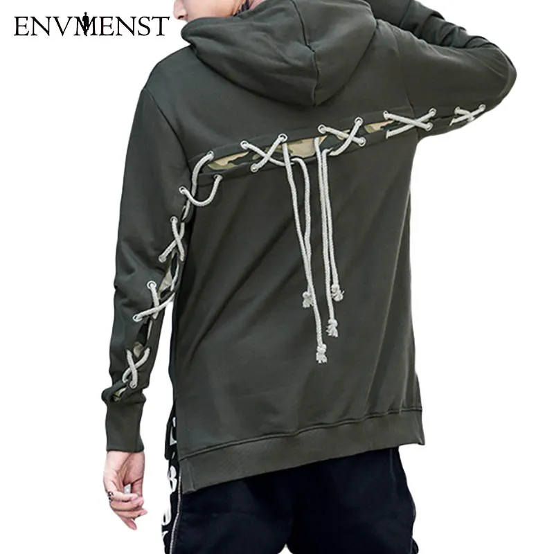 2017 Autumn Envmenst New Fashion Men's Back Drawstring Rope Designed