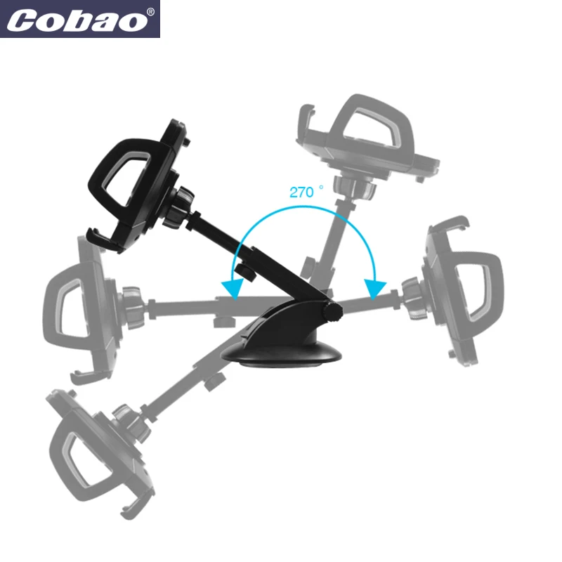 Cobao Smartphone Holder Car Windshield 360 Adjustable Universal Dashboard Phone Car Holder For iPhone Samsung Support Telephone