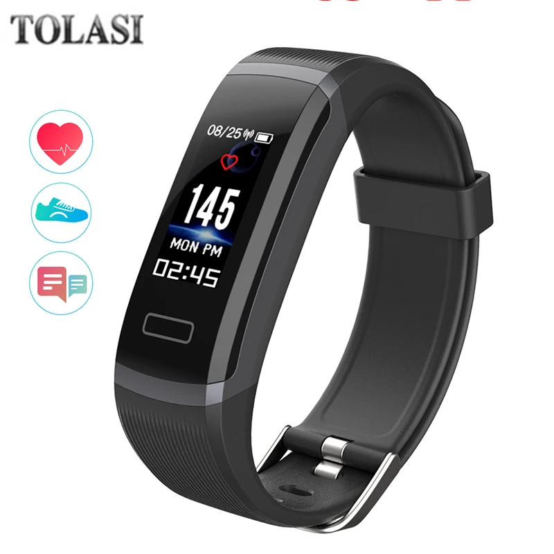 

GT101 Fitness Tracker Watch TFT Color Screen Smart Wristband Smart Bracelet Fitness Tracker OLED Screen Heart Rate Monitor Clock