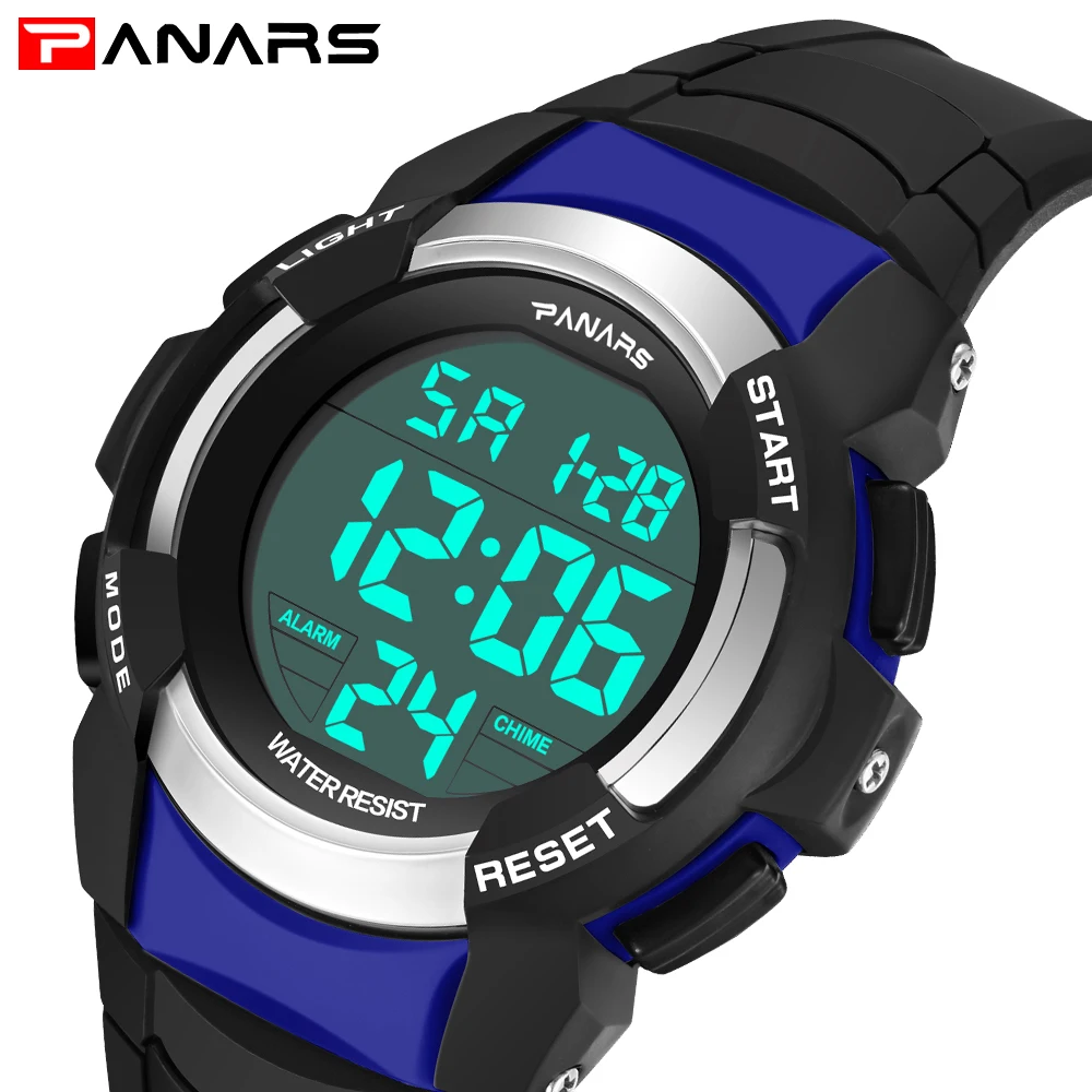 

PANARS Boy or girl Sport Student Children Watch Men Women 50M Waterproof LED Digital Electronic WristWatches for Boys Girls Gift