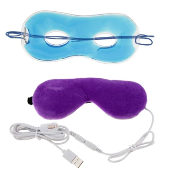 

2pcs Electric Heated Eye Mask and Cool Gel Hot/Cold Mask for Tired Puffy Dry Eye Blepharitis