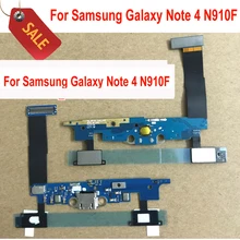 1 шт. плата для зарядки гибкий кабель для samsung Galaxy Note 4 Note4 N910F микрофон USB порт разъем док-станция замена разъема