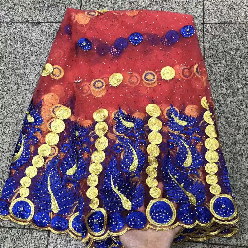 

Beaded French Lace Fabric Net Lace African Lace Flowers Fabrics With Stones And Beads Nigerian Latest Lace Fabric For Wedding 30