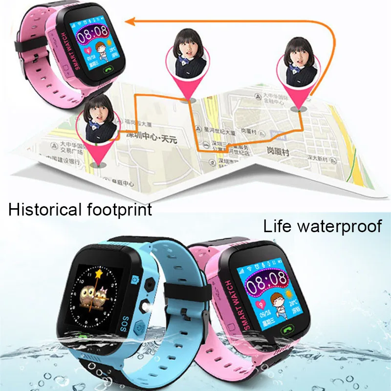  Kinder Anti-Verloren GPS Smart Uhr Kinder SOS Anrufen Lage Armbanduhr Studenten Safe Guard Uhren QJ