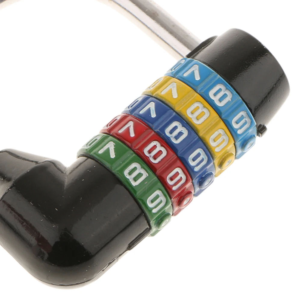 Zinc Alloy 5 Dial Digit Combination Padlock Travel Number Code Password Lock