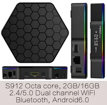 10pcs T95Zplus Amlogic S912 octa core Smart Android7.1 LIVE TV Streaming Box 2GB DDR 16GB ROM MediaHub 1200+ live tv 1000+ VOD