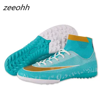 

zeeohh New Hot Long&Short Spikes Adults Men's Outdoor Soccer Cleats Shoes High Top TF/FG Football Boots Training Sports Sneakers