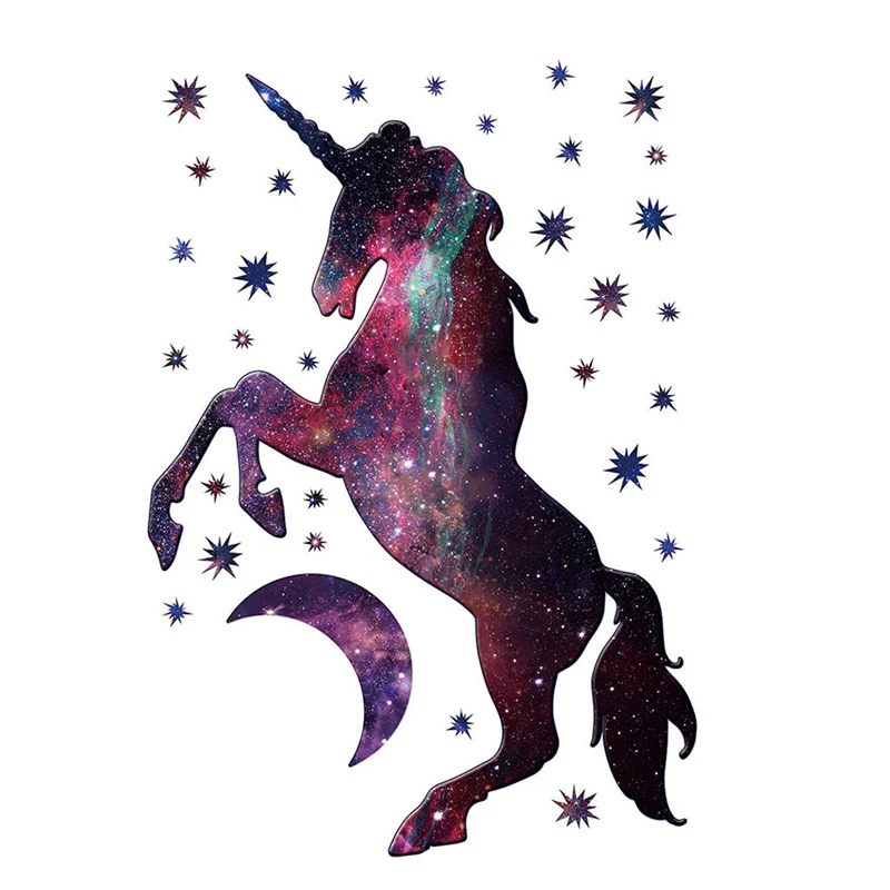 

Colorful Flower Animal Unicorn Wall Sticker 3D Art Decal Sticker Child Room Nursery Wall Decoration Home Decor
