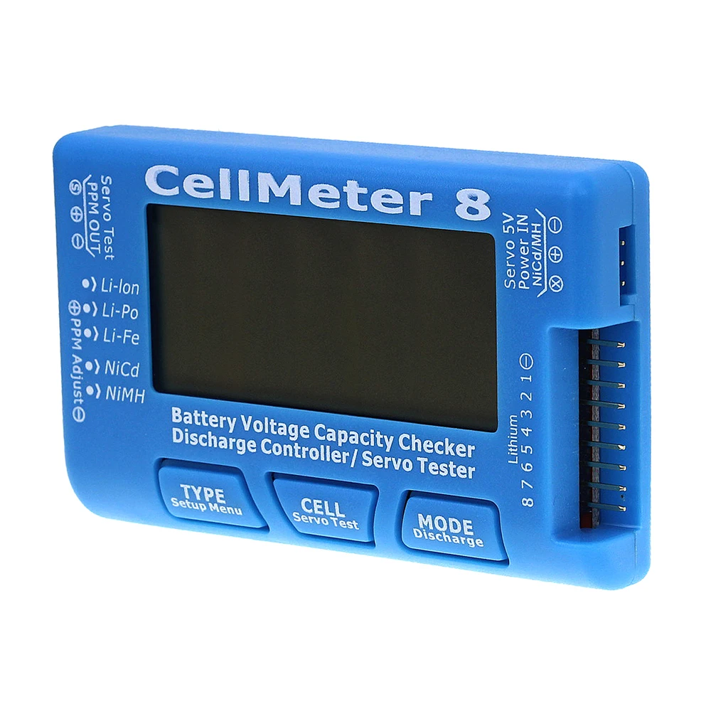 

CellMeter 8 Multifunctional Digital Power Servo Tester 2S-8S with discharge function For RC Airplane Spare Parts Cellmeter-8