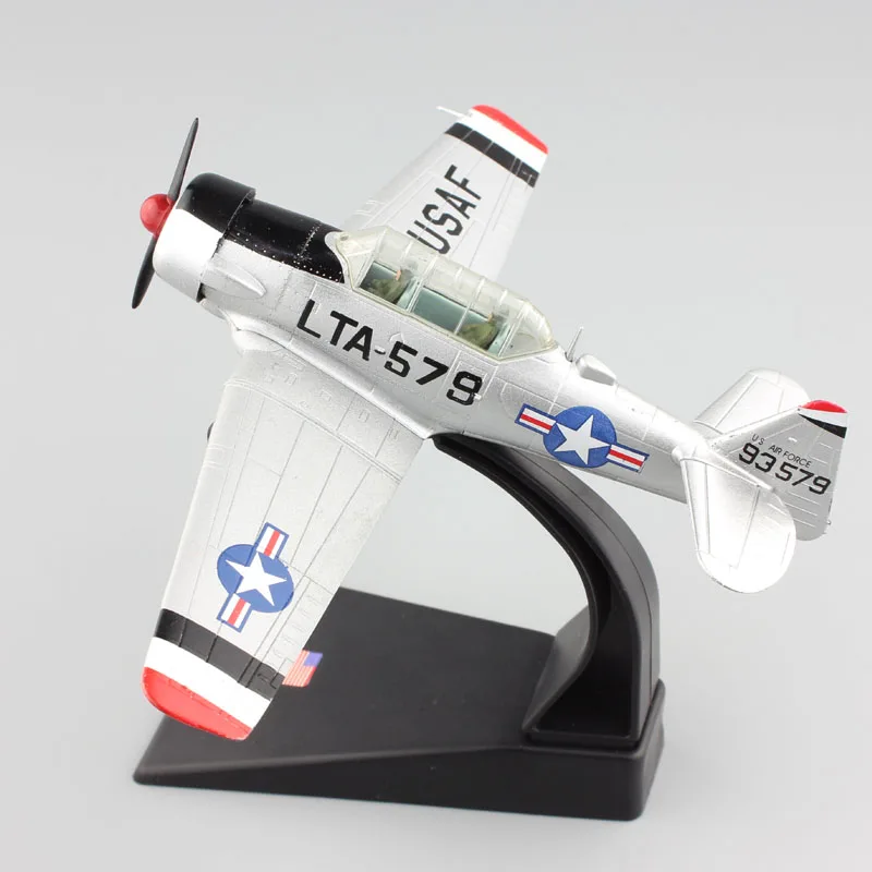 

1/72 scale hot small AMER World War II air craft plane fighter USAF 1953 LT-6G Texan Airplane diecast models Toys for kid's boys