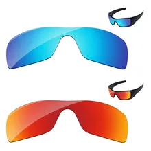 Огонь красный и голубой лед 2 шт. зеркало Поляризованные замена оптические стёкла для Batwolf солнцезащитные очки женщин рамки UVA и UVB