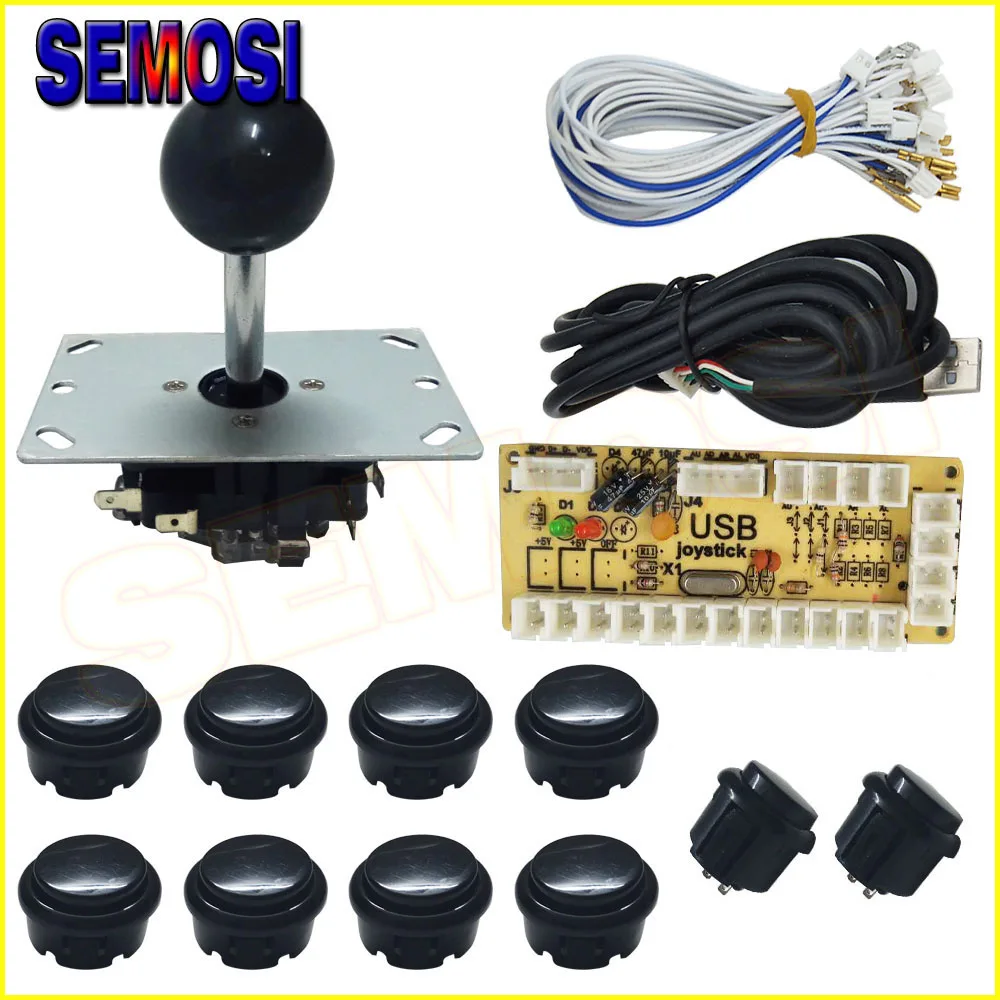 Zero Delay аркадная игра USB энкодер ПК Джойстик DIY набор для Mame Jamma PC боевые игры с 4/8
