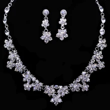 Блестящий костюм из кусков головной убор ожерелье серьги корона наборы белый красный украшения для волос оптом