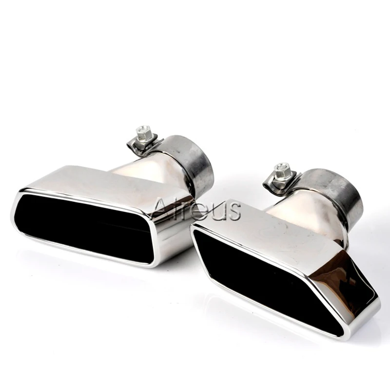 1set Chrome 304 Stainless Steel Car Exhaust Pipe Muffler Tip Tailpipe For 2013 2014 BMW F18 F10 5-Series Accessories stainless steel car exhaust pipe tips dual muffler tips tailpipe for mercedes w220 benz s class s430 s500 amg accessories
