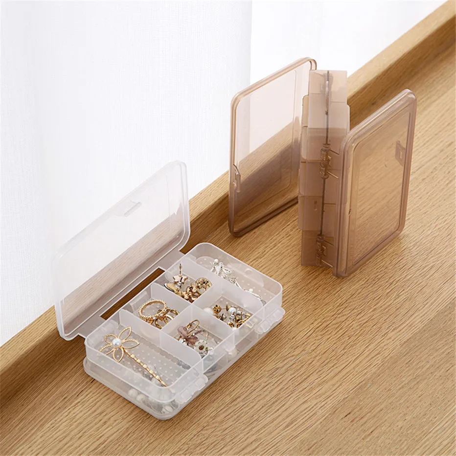 Transparent Jewelry Display Box Necklace Casket Ring Container Jewelry Organizer Plastic Exquisite Makeup Storage Case3
