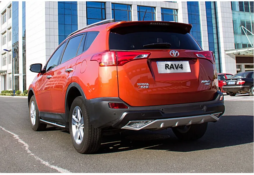 Подходит для Toyota RAV4 RAV-4 2013- Передний+ задний бампер диффузор бамперы для губ защитная накладка ABS хромированная отделка 2PES