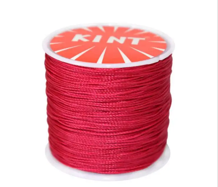 0,45 мм 0,5 мм 0,6 мм 0,7 мм прочное кожаное шитье вощеная нить шнур для DIY инструмент для рукоделия ручная строчка нитей материалы - Цвет: hot pink