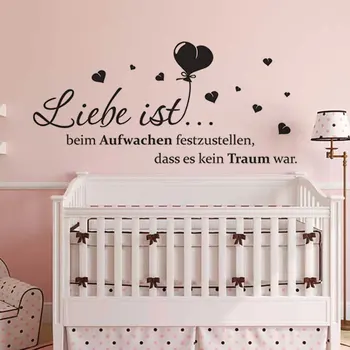 

German Stickers Quote Liebe Ist Sprichwort Vinyl Wall Decal Wall Art Decor Living Room Home Decor Wall Poster House Decoration