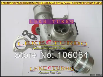 شراء GT1749V 758219-0002 758219-0003 758219 03G145702K 03G145702F توربو الشاحن التربيني لأودي A4 A6 فولكس فاجن باسات B6 BLB BRE DPF 2.0L TDI